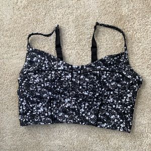 Lululemon Core Set bra // shimmy shimmer b&w